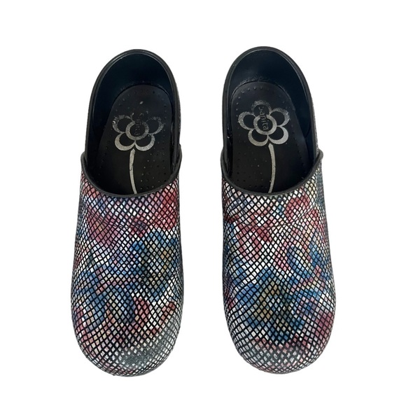 Sanita Pro Floral Ohana Comfort Professional Clog Mosaic Metallic Floral Sz 7.5 - Picture 2 of 10